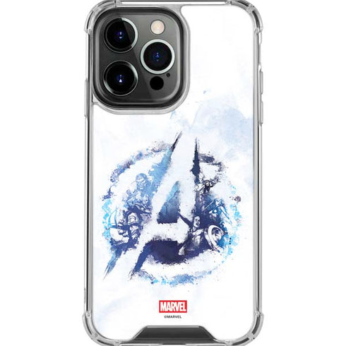 Marvel Avengers Blue Logo iPhone 16 Pro Max Clear Case